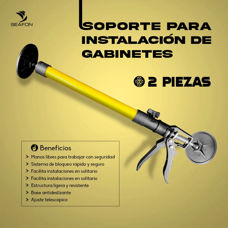 2 Soportes Instalación De Gabinetes Poste Ajustable 115 Cm
