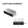 LEXON Flip Premium LCD Alarm Clock, Black, USB-Type C Charging,