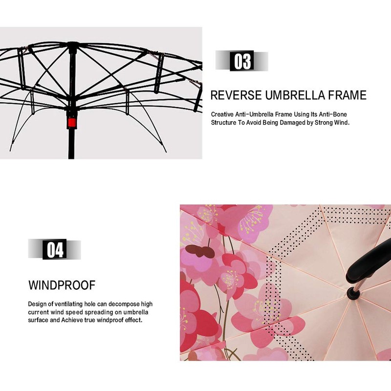 MRTLLOA 40/49/56 Inch Oversize Windproof Inverted Reverse Upside Down Umbrella,