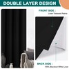 Diraysid 100% Blackout Curtains Black Linen Curtains for Bedroom Grommet