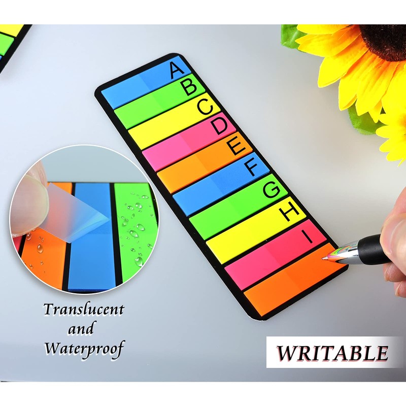 Andiker Pack of 1200 Flag Index Tabs, 5 Colour Post-It