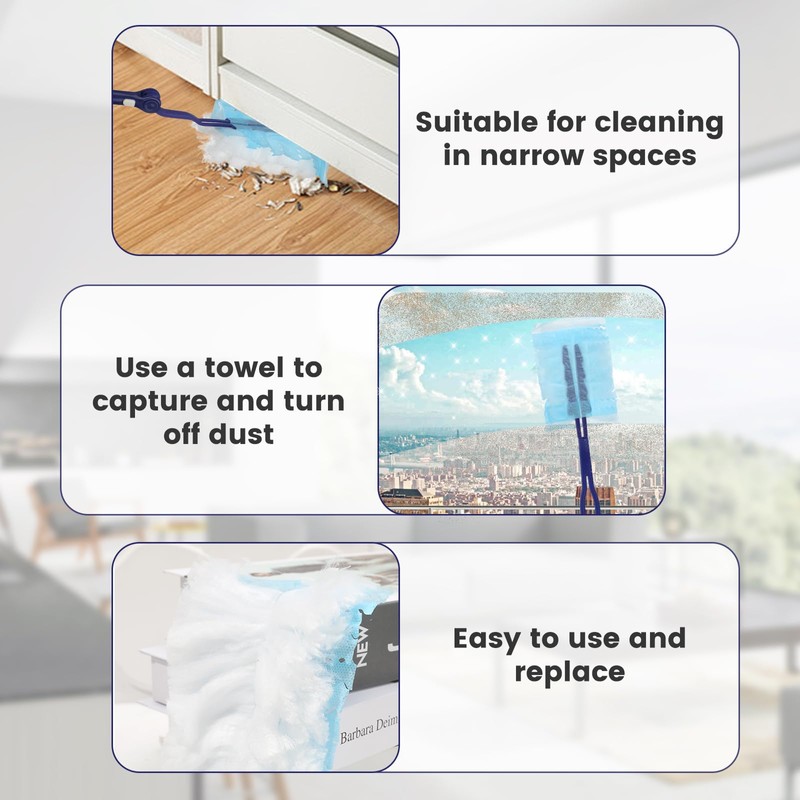 FIHODONE 40 PCS Flash Dust Magnet,Flash Duster with 2 Kind