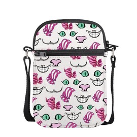 CMNIM Cheshire Cat Character Crossbody Bag Alice Fan Gift Not All There Wonderland Cat Shoulder Messenger Bag Fairytale Gifts (Not All There Mini CB)