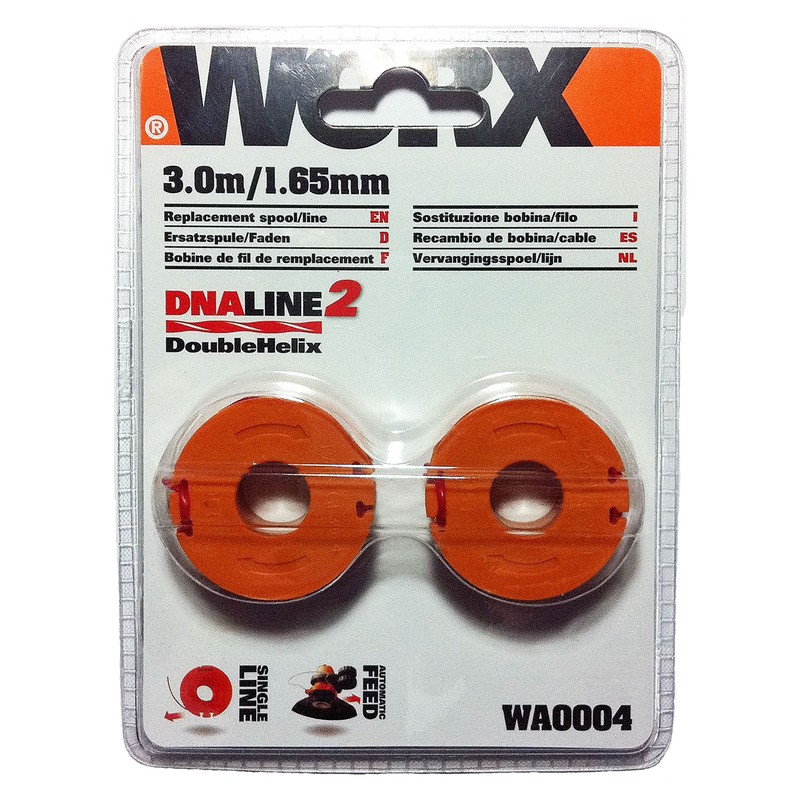 Worx WA0004.1 Replacement Line Spool for Strimmer Orange 6.5 x