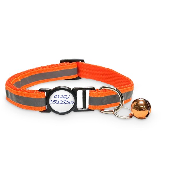 Girafus Tel.nr Cat Collar with Safety Clasp, 5 x Stickers