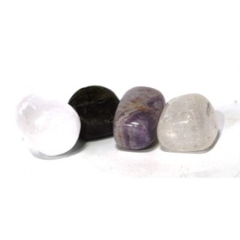 Reiki Energy Charged 'Crown Chakra' Healing Crystal Tumble Stone Gift Set
