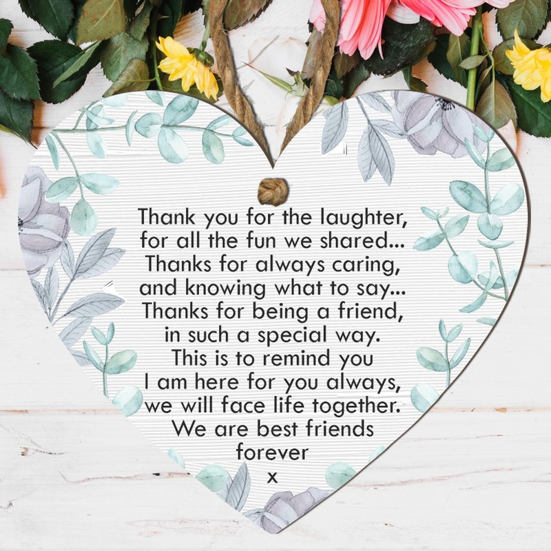 Thank You for the Laughter Heart Plaque | Sentimental Friendship