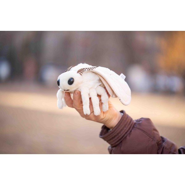 TAMMYFLYFLY Lifelike Moth Plush Toy,Cute Poodle Moth Stuffed Animal, Insect