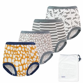 EZ Moms 4 Packs High Waist 100% Cotton Toddler Underwear Boys 4t Toddler 4t Underwear Girl Reusable Potty Training Underwear for Girls and Boys4T Underwear Girl Training Pants Kids Underwear