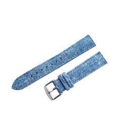 NICKSTON JLB Jeans Soft Leather Band Compatible with Garmin Vivomove 3S and Vivoactive 4S Smartwatch Strap Bracelet B18 (2. Silver Color Buckle, for Garmin Vivomove 3S)