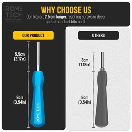 Rome Tech Gamebit Screwdriver Set for GameCube, Gameboy, SNES, NES, N64, Sega Game Cartridge, Tri Wing Screw Driver & 3.8mm 4.5mm - Screwdriver Bit Set Console Repair Tool