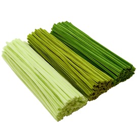 YYUENGTAK 300pcs Green Pipe Cleaners Bulk(3 Different Tone Green) - Fluffy Craft Pipe Cleaners for Arts & Crafts, Ideal for Making Flowers, Animals & Decorations (12 x 0.24 inches),Chenille Stems