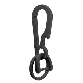 PJYTAC Black Titanium Carabiner Keychain, Quick Release Heavy Duty Key Chain Bottle Opener Car Keyfob Multipurpose Secure Keyring & D Ring for Car Keys