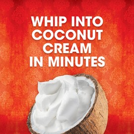 Thai Kitchen Coconut Whipping Cream, Sweetened, No Artificial Colors or Preservatives, Non-Dairy Alternative to Whipped Cream, For Dairy Free Desserts, 13.66 fl oz