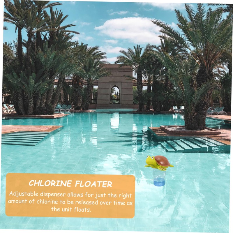 Totority 1Pc Cartoon Turtle Pool Chemical Floater Dispenser for Swimming
