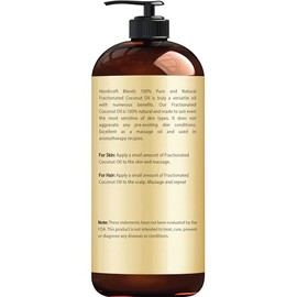 Handcraft Blends - Aceite de Coco Fraccionado 100% Puro 16 oz para Aromaterapia y Masaje