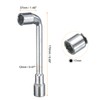 sourcing map L Shaped Angled Hex Socket Wrench 17mm 45#