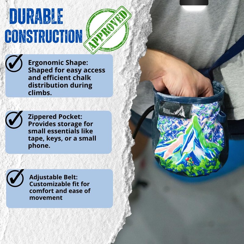 Madu Climb - Rock Climbing Chalk Bag Water Colour (Blue