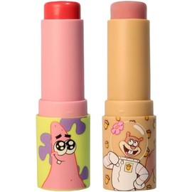 Beauty Creations Friendtastic Bob Esponja – Set de 2 stick blush en crema tonos rosa y rojo coral – Textura cremosa, colores vibrantes y acabado natural de larga duración
