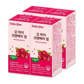 Daily One 오 마이 크랜베리 정 요로건강 500mg X 90정 4통 Oh My Cranberry Jeong Urogenital Health 500mg X 90 Tablets 4 Bottles