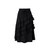 Girls High Waisted Ruffle Maxi Skirt Soft Cotton Long Skirts