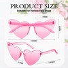 Chicpop 6 Pcs Heart Shaped Weddings Sunglasses Frameless Women Glasses