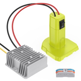 CHoiKWong 18V to 12V Step Down Converter Aadpter for Ryobi 18V Battery DC Voltage Converter Regulator 15A MAX 180W Automatic Buck Converter Power Wheels Aadpter with Switch for DIY Ride On Truck, RC Car Toys