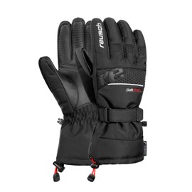 Reusch Connor R-TEX XT Extra Warm, Waterproof, Windproof and Breathable Unisex Winter Gloves, Finger Gloves, Ski Gloves for Men and Women, Black/White, 10.5