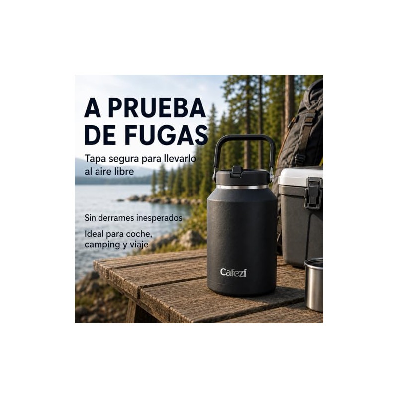 Termo de Acero Inoxidable al Vacío 64 oz con Asa
