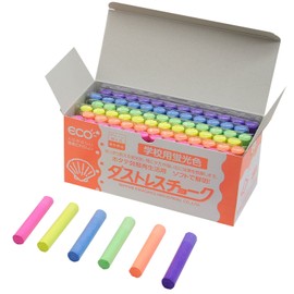 Dustless Fluorescent Chalk 72pcs, 6 Colors