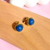 Round Ball Stone stud Earrings (Lapis Lazuli)