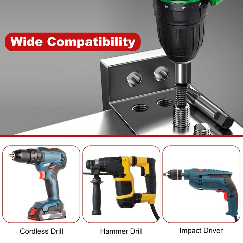 6-Piece Broken Screw Remover Set, Bolt Extractor Drill, Worn Screw