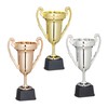 Relaxdays Coppe, Set 3 Trofei, Sport & Feste, Senza Scritta,
