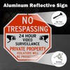 T&R No Trespassing Private Property Sign Video Surveillance Sign -