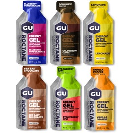 GU Roctane Energy Gel Test Pack with 6 Gels, Assorted Varieties (6 x 32g)