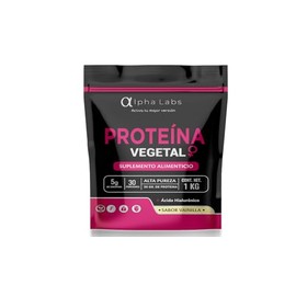 Proteína Vegetal Mujer 1kg | 24g Proteína por Porción | Con Aminoácidos, Vitaminas y Probióticos | Alpha Labs (vainilla)