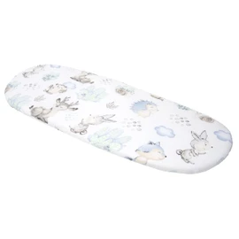 Medi Partners Fitted Sheet for Pram, 86 x 40 cm, 100% Cotton Mattress Protector (Deer and Hedgehog)