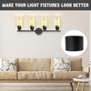 6 Pcs Black Light Socket Shade Rings, Metal Lamp Shade