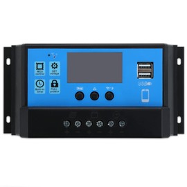 Cure Charge Controller, Solar Panel, PWM 50A, PWM Control, 12V/24V, USB Port, Double LCD Display, Automatic Voltage Adjustment, Protection System, Solar Charger Controller, Charge/Discharge, Japanese