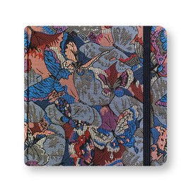 Square 5x5" Bleedproof Marker Paper Pad,110 GSM Alcohol Ink Bristol Paper Sketchbook,Handmade Journal 88 Sheets (176 Pages) Markers Ink Mediums Art Sketch Book Blue Grey Butterfly