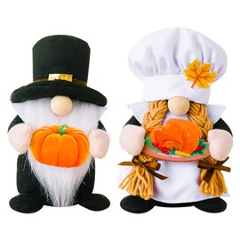 2 Stück Erntedankfest Wichtel,Wichtel figuren plüsch,Wichtel garten, Erntedankfest Dekoration,Plüsch Wichtel Dekoration,Zwerge Gnom Handgemachte,für Erntedankfest,Weihnachten und Tischdekoration