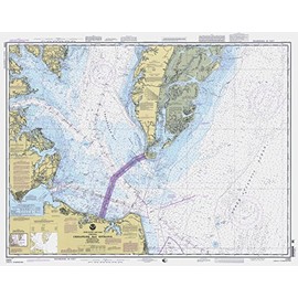 Historic Pictoric Map - Chesapeake Bay Entrance, 1998 Nautical NOAA Chart - Virginia (VA) - Vintage Wall Art - 24in x 18in