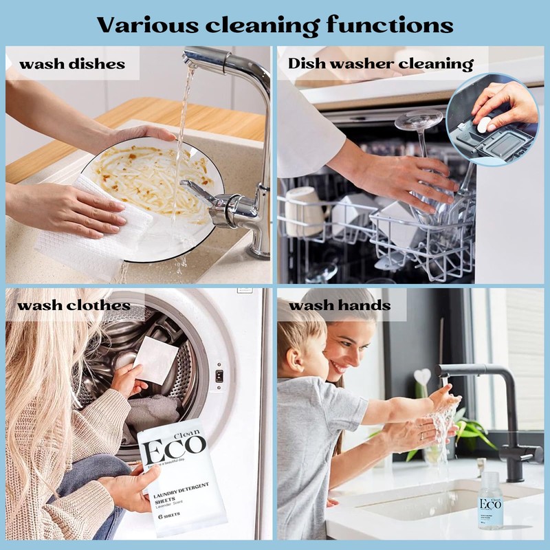 ECOPPEAL Kitchen Cleaning Welcome Kit, 4 Pcs Pre-load Dish cloth,