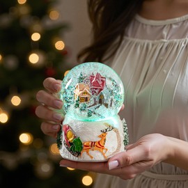 Christmas Xmas Music Box Gifts for Women Friend Daughter Girls Kids Granddaughter，Christmas Snow Globe Decoration