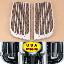 Unbranded Lower Fairing Radiator Screen Guard Grill Chrome For Harley Touring 2014-2023