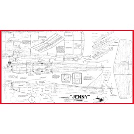Dmeco Model Airplane Plans (RC): Dmeco Live Wire "Jenny" 57" Span for .19-.45 Engines