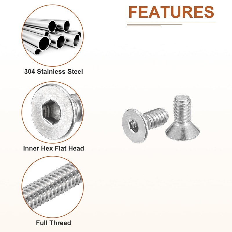 DTGN #8-32 x 3/8" Flat Head Socket Cap Screws, 20