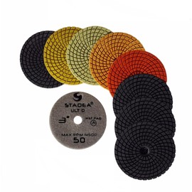 Stadea PPW191X Granite Polishing Pads Kit 3" Diamond Pads For Granite Quartz Stones Polish