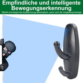 Tebetu Tragbare Kamera mit Akku 120 Minuten, Kleine-Kamera Innen für Videos HD 1080P, Mikro-Videokamera mit Bewegungserkennung, Loop-Funktion für Innenräume