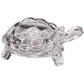 Galaxie Karmaa Chinese Feng Shui Decor Tortoise Turtle Glass Statue for Good Health